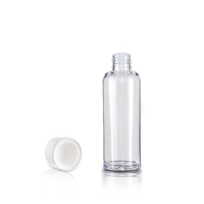 120ML Clear Thick Wall Cosmetic Plastic Bottles Container With Double Layer Cap