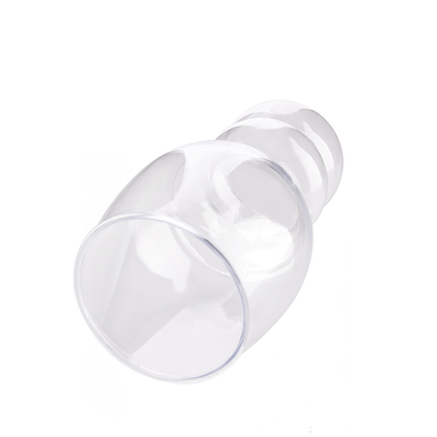 400 ml Transparent Plastic Cup with an Elegant Design and Unique Shape for Cold Beverages