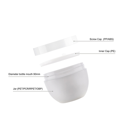 300ML Eco-Conscious PP Cosmetic Jars With PP Screw Caps For Cream